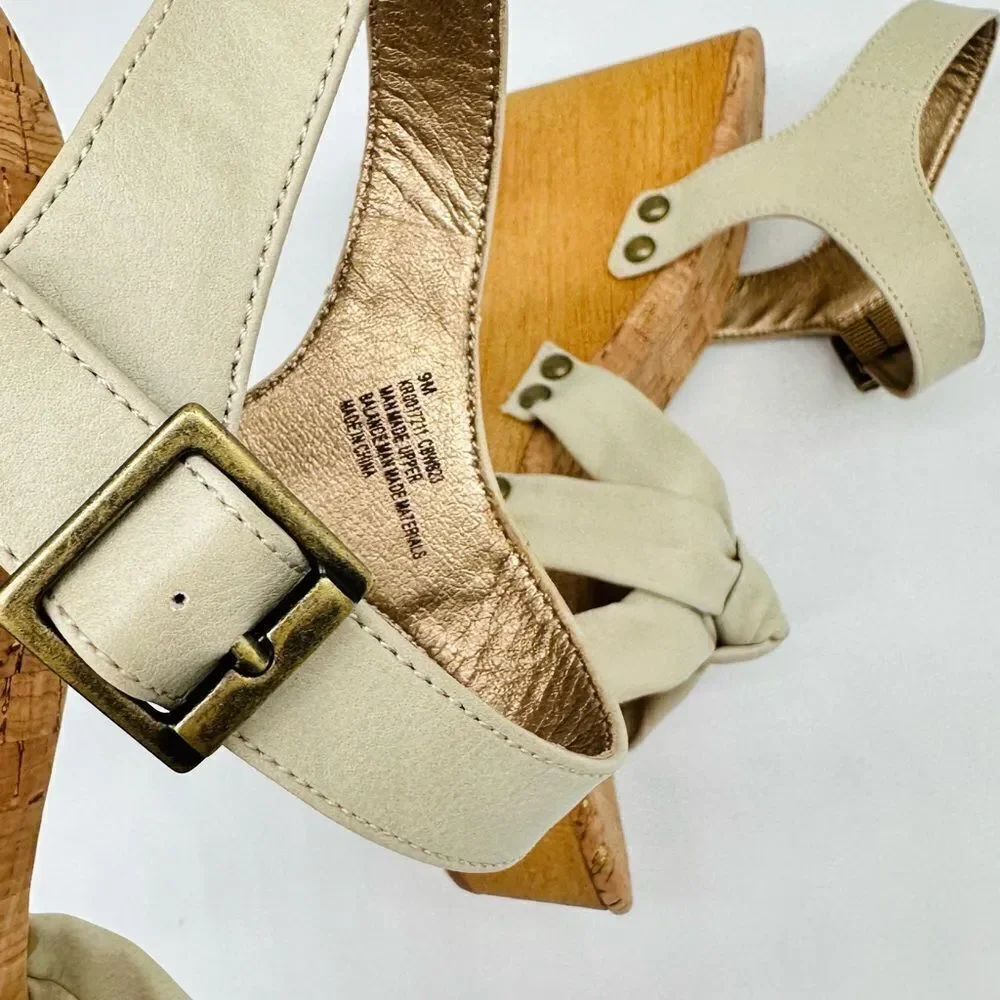 Korks Dawson Wedge Beige Sandals